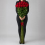 15 длинных красных роз 130 см фото 2